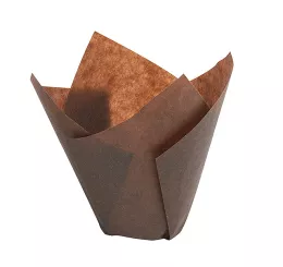 Caissette Tulipcup marron 50Øxh95mm 21cl